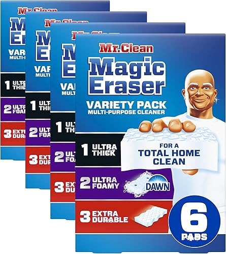 Miniatura 9 de Mr. Clean Esponja Mágica Borradora, Limpiador Multiusos, Esponja de Limpieza, Cocina, Baño, Ducha, Horno, Suministros de Limpieza, Paquete Variado