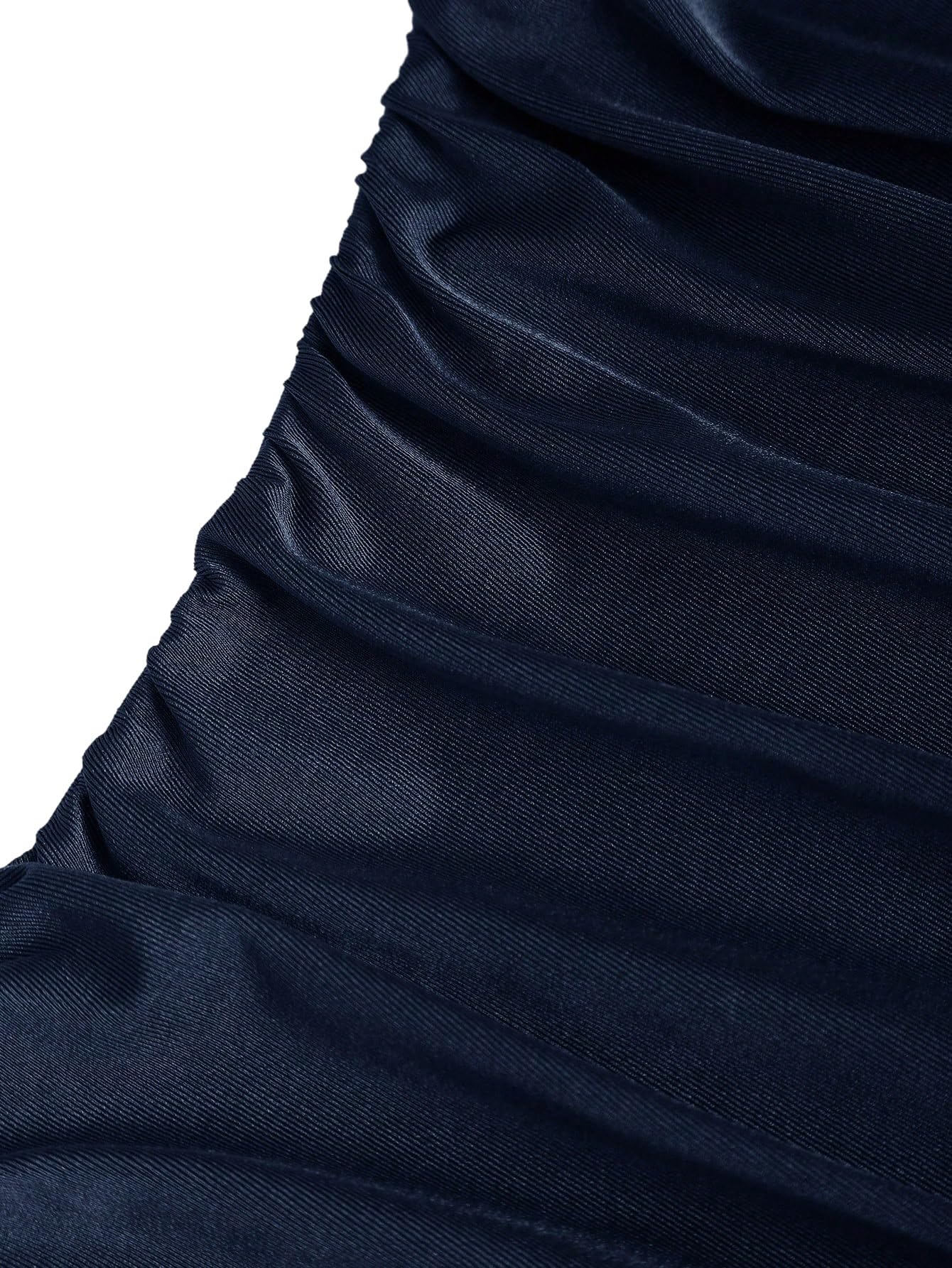 SweatyRocks Kleid Damen Lang Maxikleid Elegant Neckholder Kleid Figurbetont Partykleid Rückenfreie Kleider Bodycon Bleistiftkleid mit Fishtail