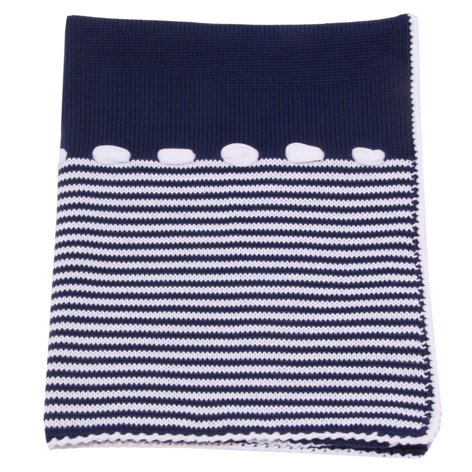 LITTLE BEAR 4809X Łóżeczko dziecięce Biały/Niebieski Cotton Blanket Kid, Biały/Niebieski, Taglia unica