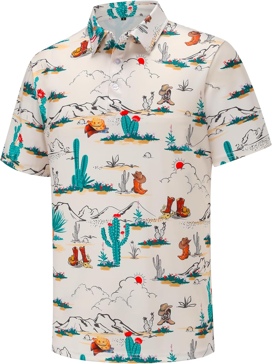 Mens Golf Polo Shirts Funny Golf Shirts for Men Short Sleeve Performance Moisture Wicking Dry Fit Polo Golf Shirts