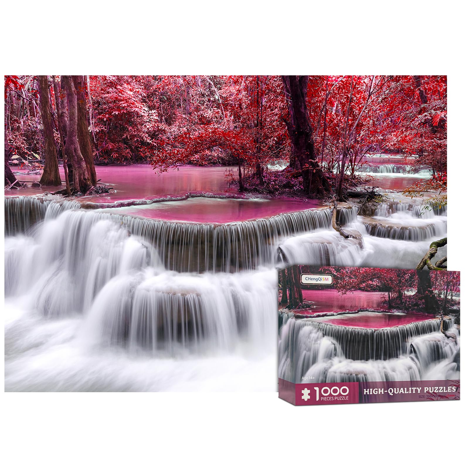 Jigsaw Puzzle 1000 Pieces for Adults Waterfall Jigsaw Puzzle 1000 Pieces for Adults Jigsaw Puzzles 1000 Pieces Landscape Decoration Jigsaw Puzzles for Boys and Elders