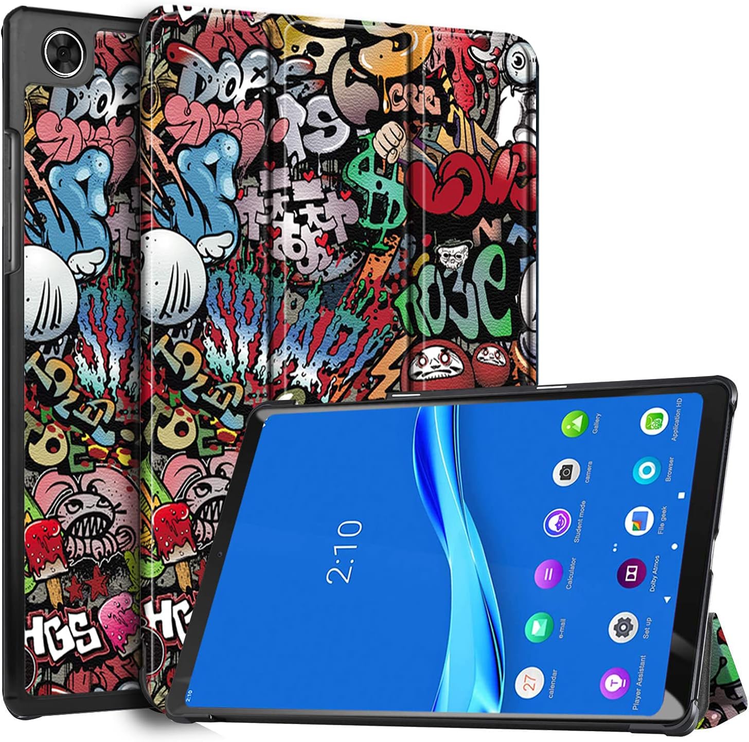 Custodia Folio Sottile In PU Con Supporto Per Lenovo Tab M10 FHD Plus (TB-X606F) 10.3 Pollici - Leggera E Smart - 3