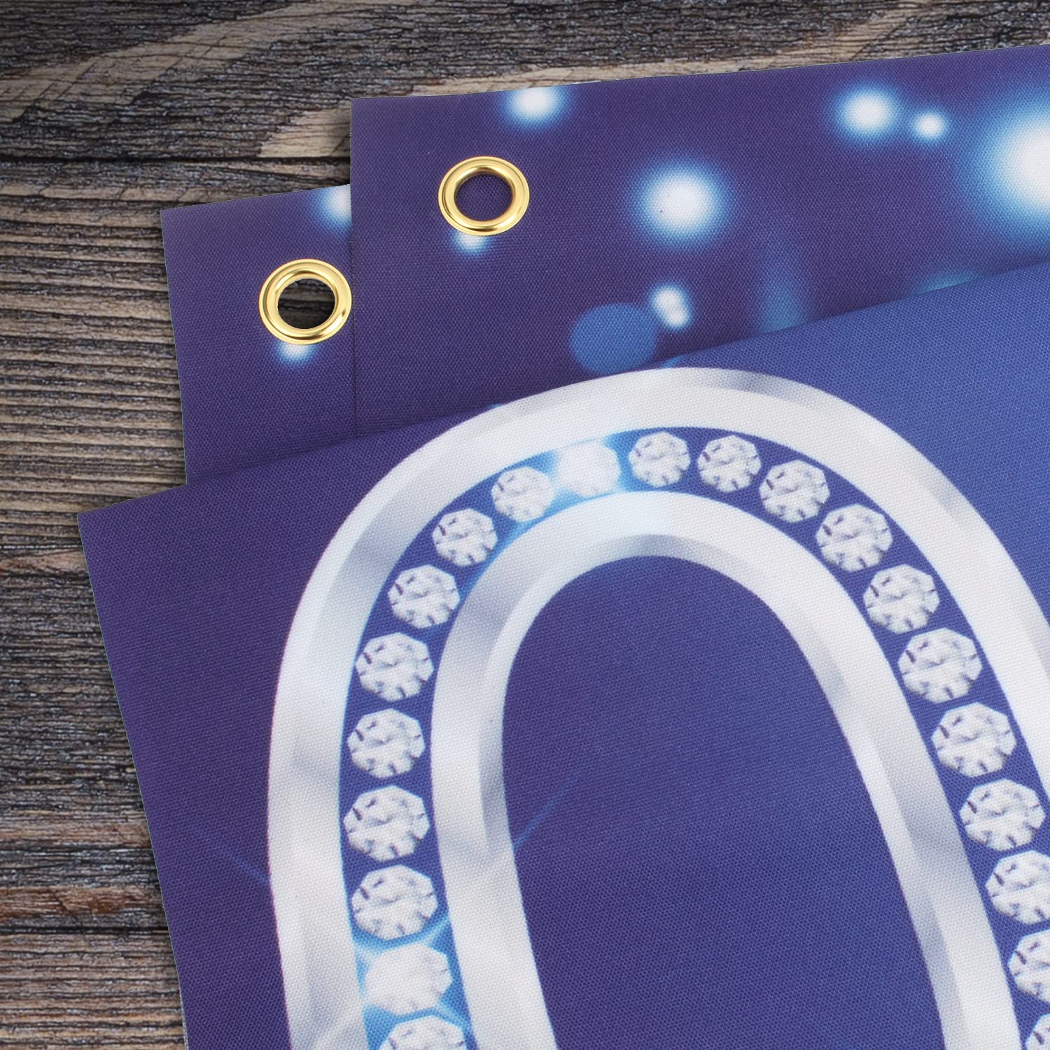 Cheers To 55 Years Banner - Purple Glitter Pre-Strung Garland For Birthday & Anniversary