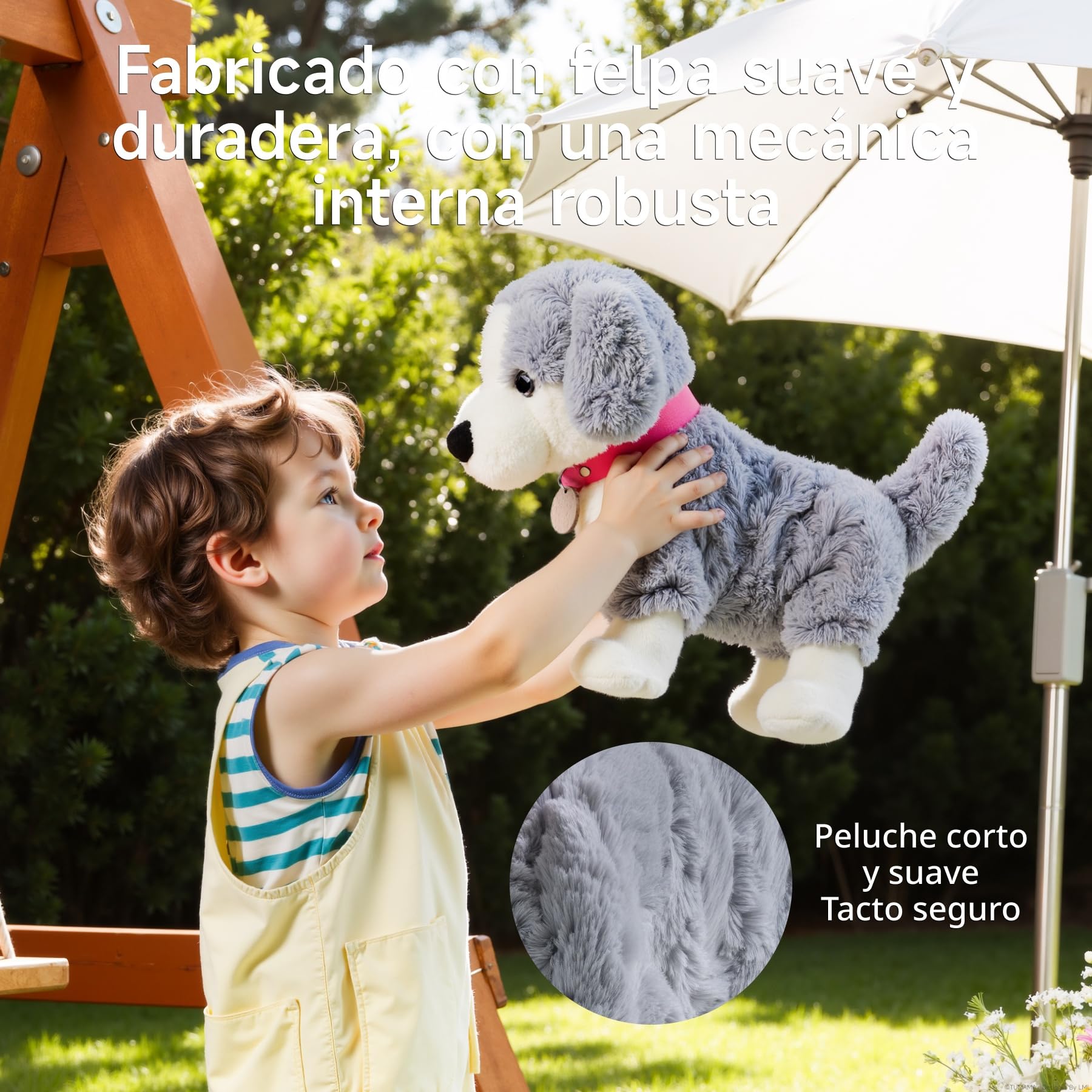 Perro Juguete con Control Vocal para Niños, Anda y Ladra, Habla, Mueve la Cola, Perro Interactivo Electrónico, Cachorro de Peluche de Animales, Regalo 3+ Años