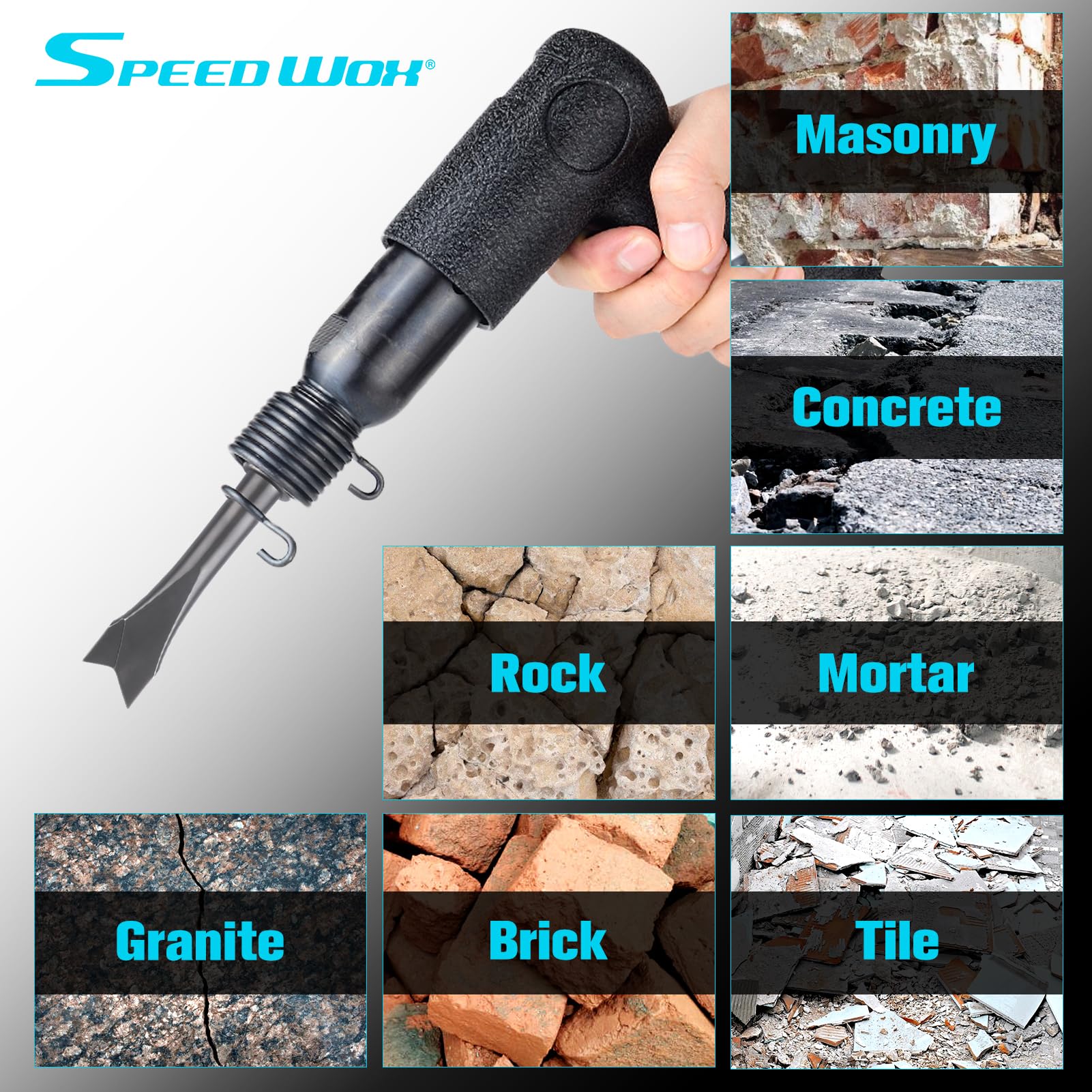 Amazon | SPEEDWOX 9個セット 空気ハンマー空気ノミ工具 空気ハンマー