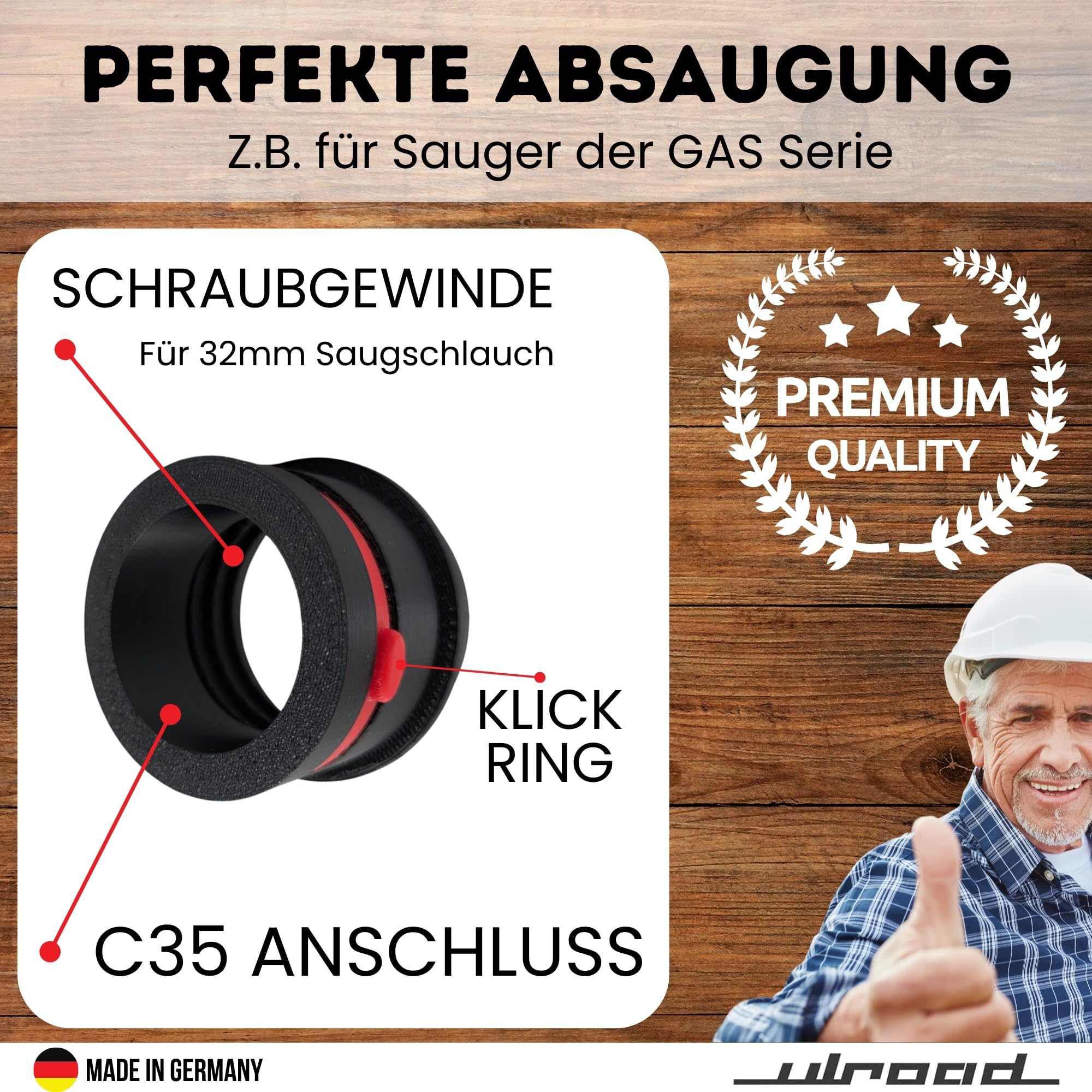 Für Bosch Click and Clean MALE C35 Staubsauger Adapter für OSVAC M32 , 8,99