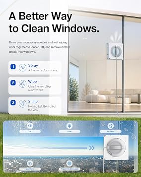 ECOVACS WINBOT W2S PRO Window Cleaning Robot, 10,000Pa Suction
