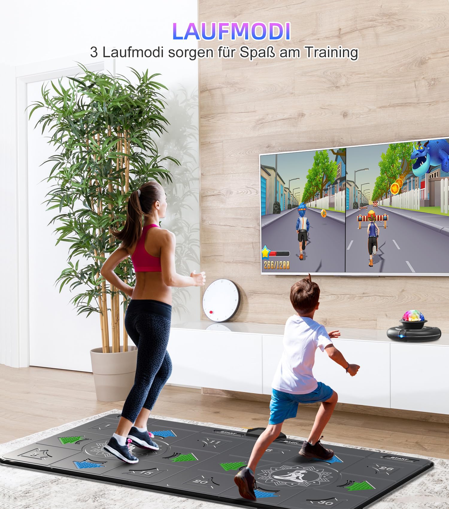 FWFX Elektronische Tanzmatten für TV – Kabellose Musik-Tanzpad-Spiel für Kinder und Erwachsene, Familientanzspiele Weihnachten Geburtstags Geschenke für Jungen & Mädchen…