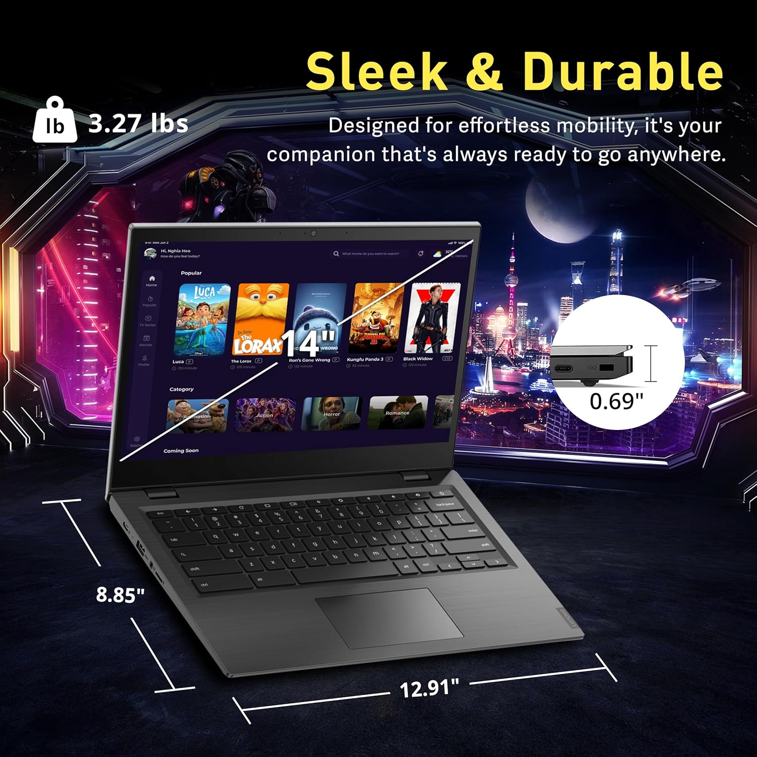 Lenovo 14e Chromebook packaging contents