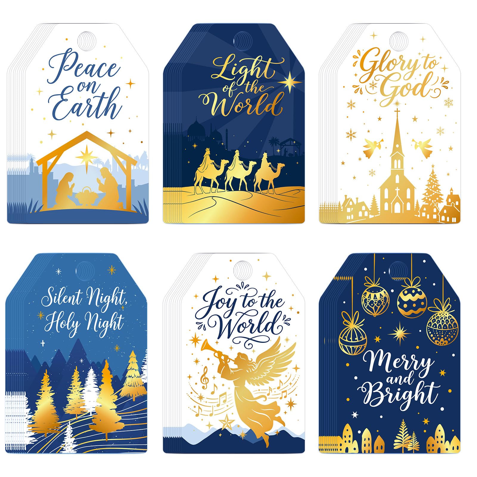 Konsait Nativity Gift Tags, 60 Pack Jesus Christmas Tags โ image 1