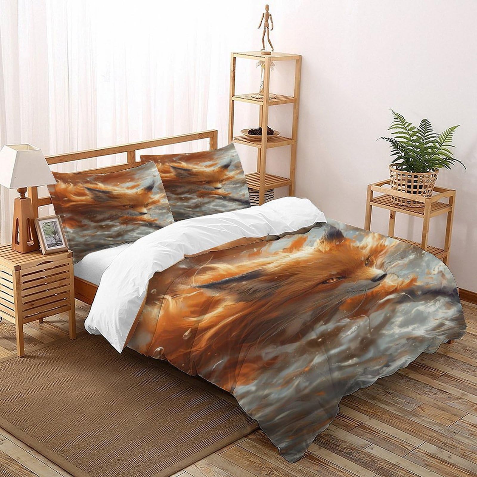 Parure de lit motif animalier 3D pour une chambre adulte cosy