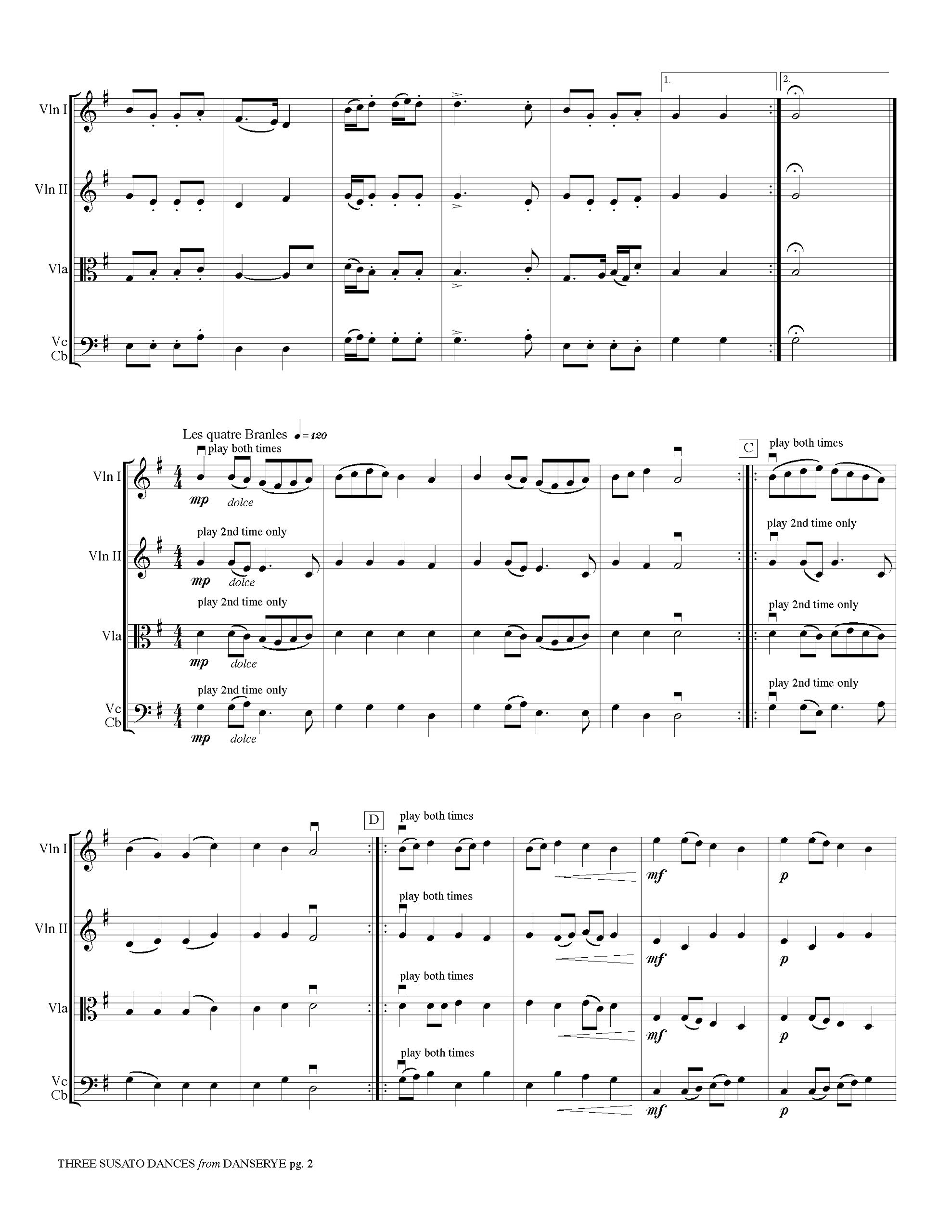 Three Susato Dances: From Danserye (Eighth Note Publications)