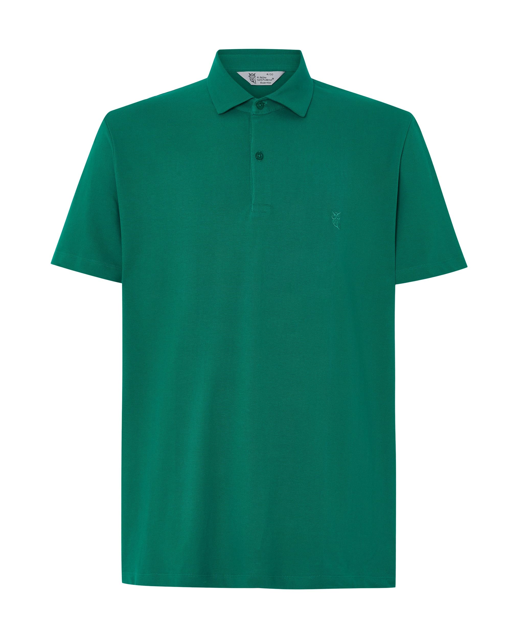 El Búho Nocturno Polo Hombre Manga Corta Algodón 100% Piqué Liso - Cuello Italiano Spread Firme Elegante - Regular Fit Holgado Largo - Deporte Casual Vestir Tallas Grandes S-5XL — view 11