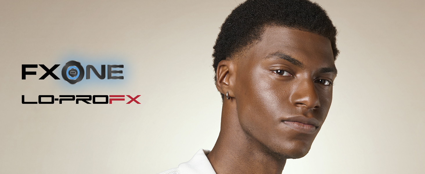 FXONE LO-PROFX Professional Cordless Clippers for Men with Interchangeable Battery