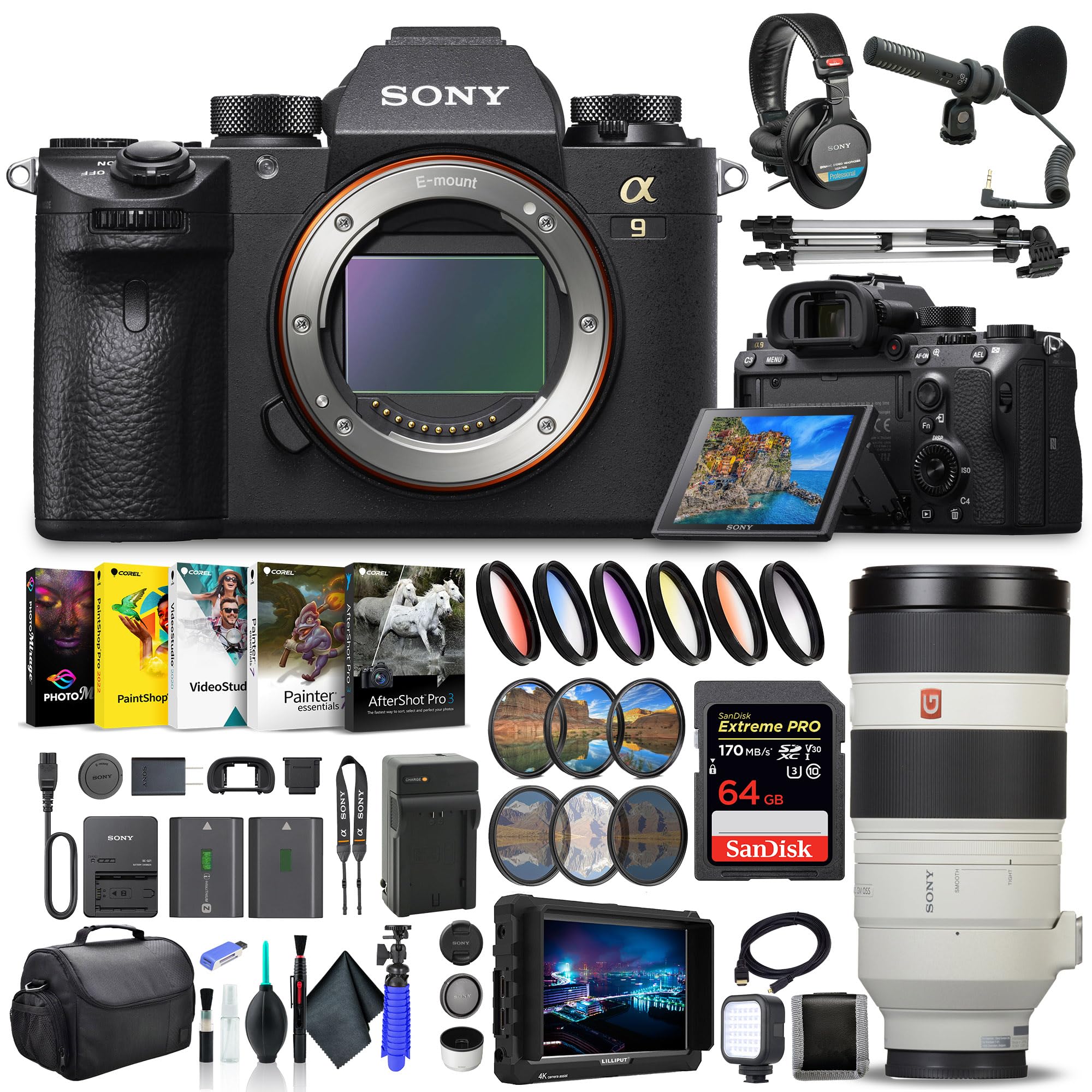 SONY ILCE-9 α9 Sony ILCE-9 A9 Alpha CMOS Sensor Mirrorless Digital Camera Black