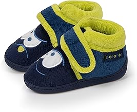 Isotoner Chaussons pantoufles Bottillons bébé garçon à fermeture à scratch, bon maintien du pied, semelle antidérapante, EU,
