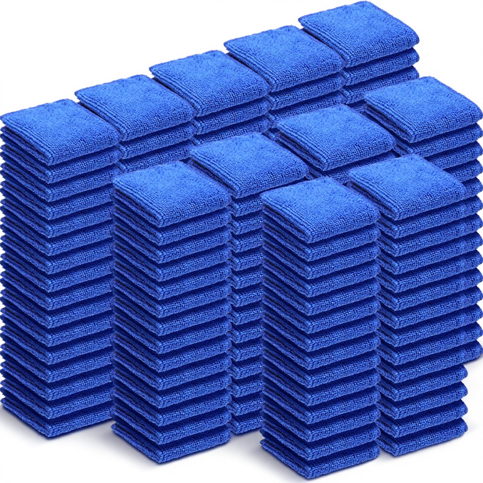 Newwiee 150 Pcs Microfiber Cleaning Cloth 6x 6 Inch Softer Highly Absorbent Reusable Cleaning Rags for Kitchen Car