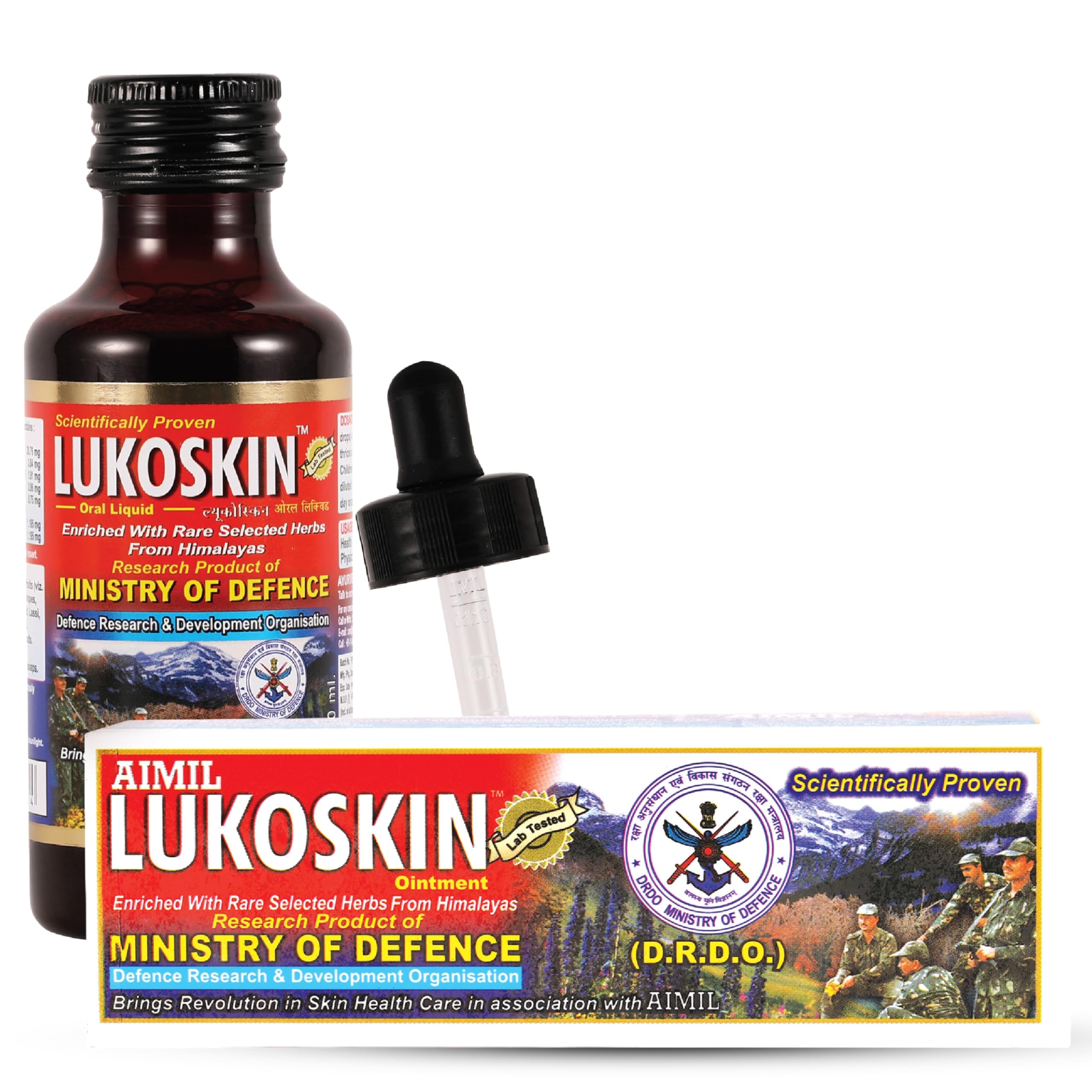 AIMIL Lukoskin Combo Pack – 40g Ointment + 100ml Oral Liquid