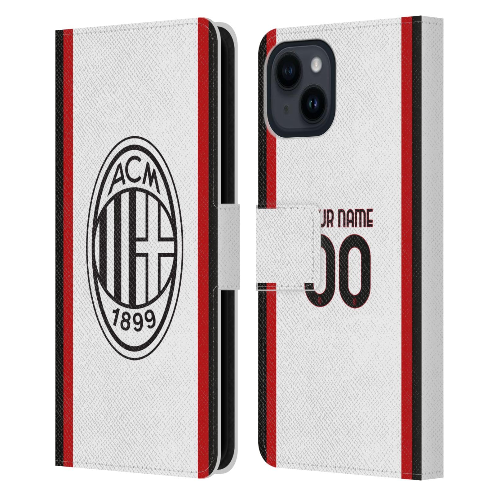 Coque AC Milan iPhone 15 évitez les rayures d'écran avec cet étui cuir