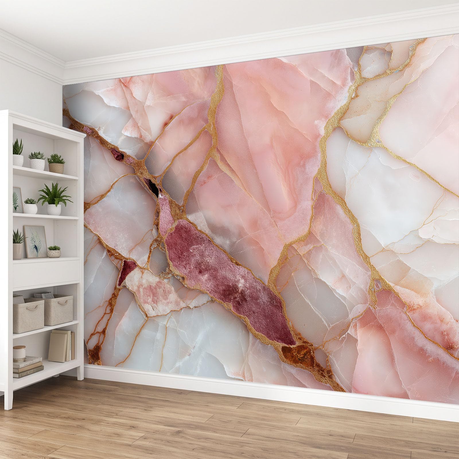 Fototapeta z różowego marmuru 300 x 210 cm