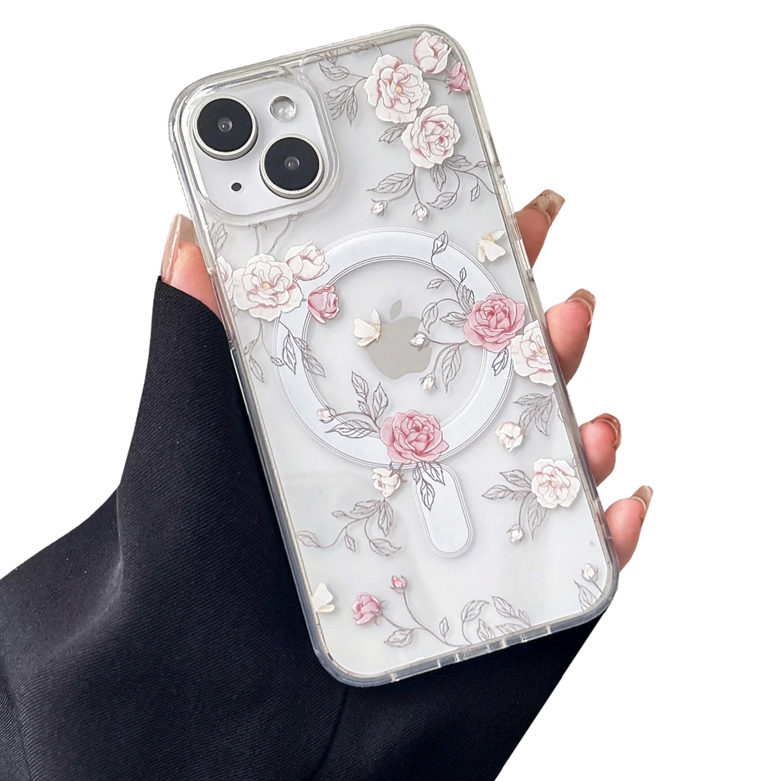 Photo 1 of ZTOFERA for iPhone 13/14 MagSafe Case - Pink Rose