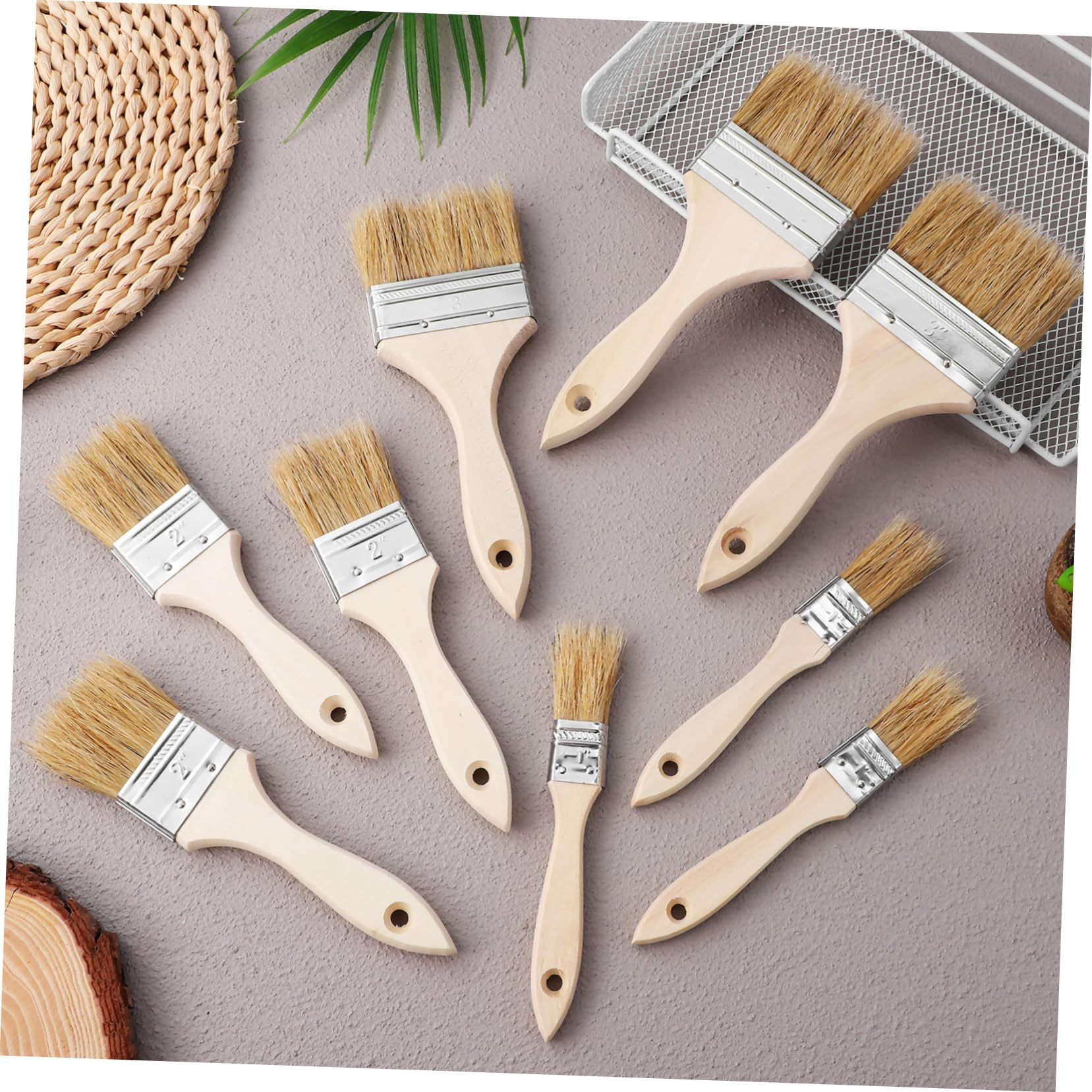 jojofuny 48 Piezas Cepillo De Parrilla Cepillo De Pintura Pinceles para Paredes Pintura De Muebles De Alimentos De Pastelería para Asar para Pintura Óleo