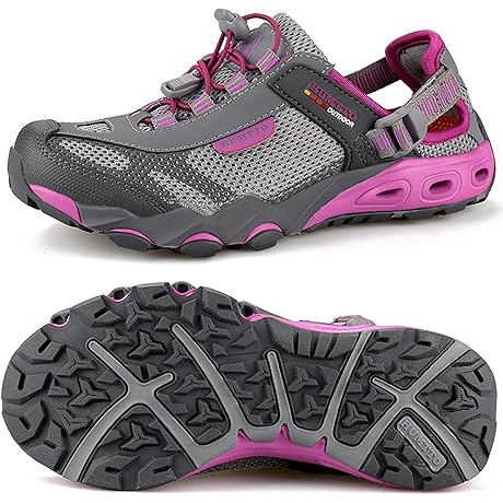 HUMTTO Women's Closed Toe Tennis Shoe Sandals - Amphibious Water Shoes for Hiking