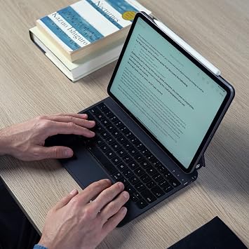 Magic Keyboard for Air 11 Inch (M2 2024/M3 2025)/5th/4th 10.9 Inch and Pro 11 Inch (1/2/3/4th) Generation Case with Keyboard Integrated Trackpad German (Grey iPad Air 11/4/5 & iPad Pro 11(1/2/3/4))