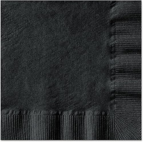 Miniatura 2 de Hoffmaster 020212 - Servilleta para bebidas, con monedas, 1 capa, 1/4 pliegue, 10 pulgadas de largo x 10 pulgadas de ancho, color negro (4 paquetes