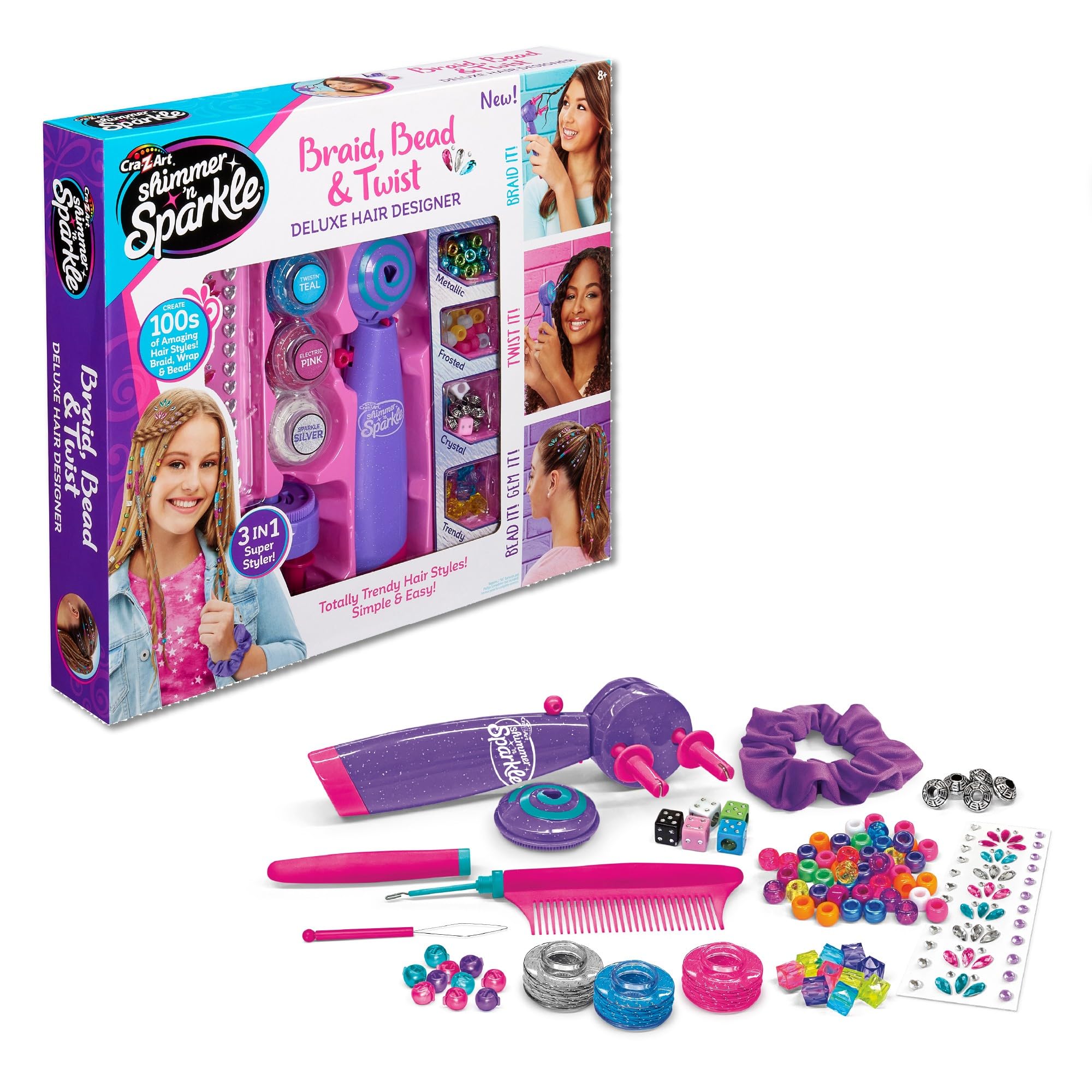 Cra-Z-Art Shimmer ‘n Sparkle Braid Bead and Twist Deluxe Hair Designer