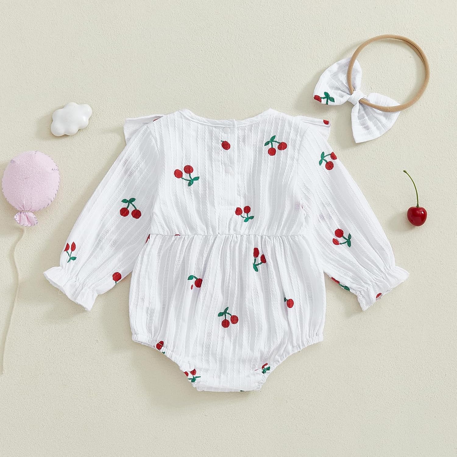 Mubineo Baby Girl Clothes Cute Ruffle Romper Outfits Long Sleeve Bodysuit Tops Infant Set Fall Winter Princess Outfit - Image 4