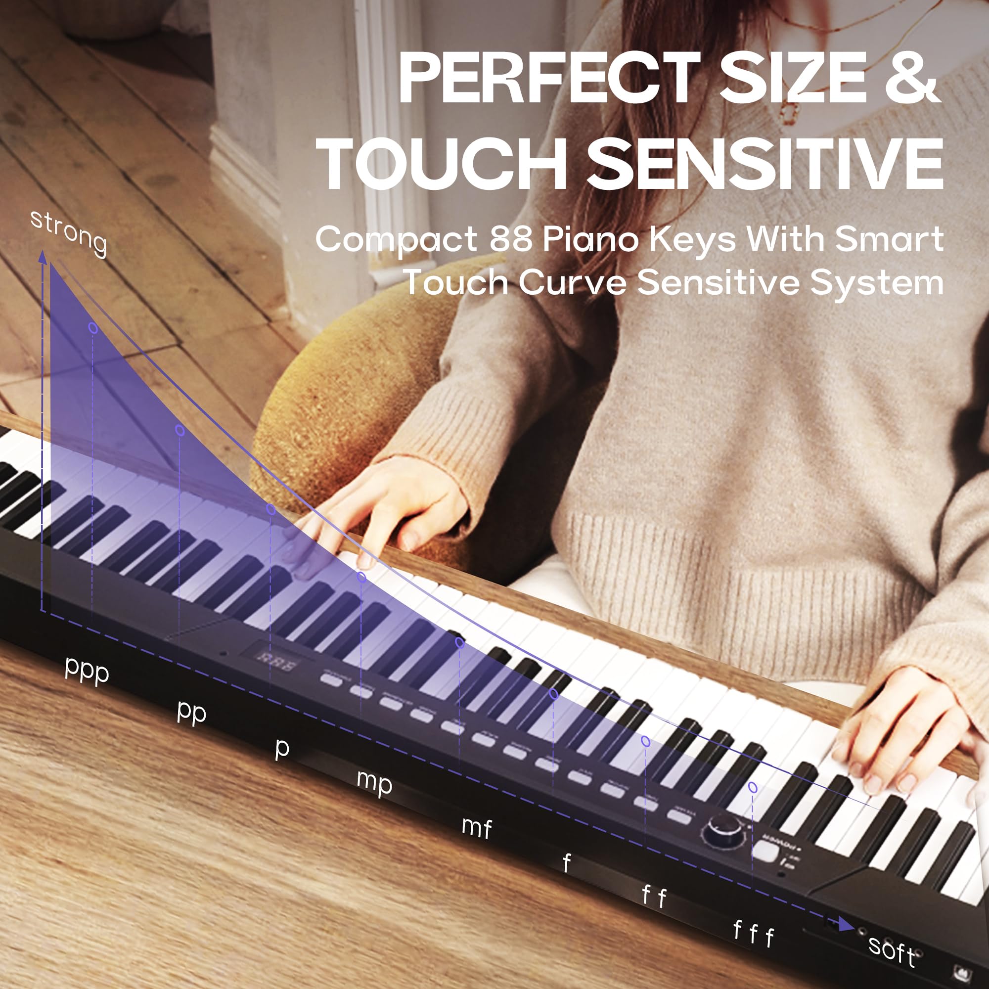 Starfavor Piano Keyboard 88 Keys Keyboard Electronic Keyboard
