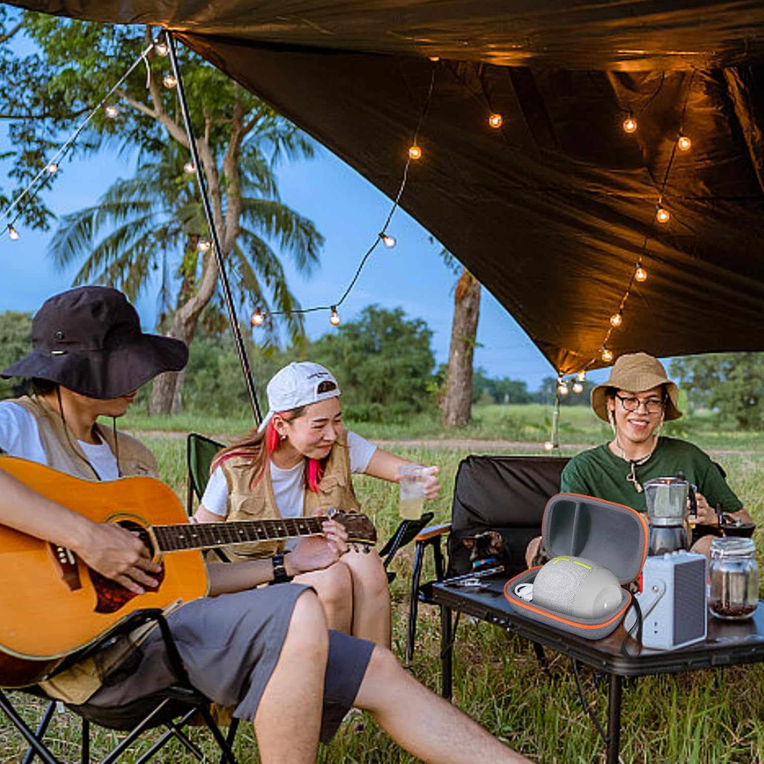 co2CREA Hard Travel Case Replacement for Ultimate Ears WONDERBOOM 4 WONDERBOOM Play WONDERBOOM 3 WONDERBOOM 2 Small Portable Wireless Bluetooth Speaker (Crushed Ice Grey Case) - Image 5