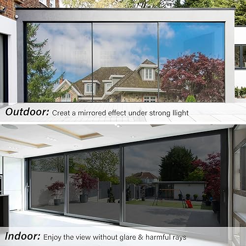 Miniatura 9 de Kromapolis Película de privacidad para ventana, cubierta de vinilo para ventanas, película decorativa de vitrales, película de privacidad