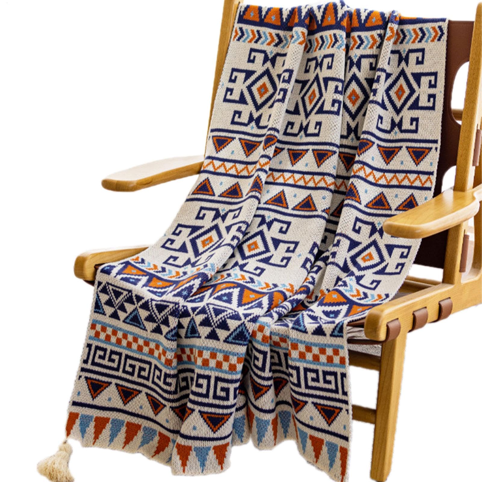 Couverture bohème contre le froid idéale pour canapé et chaise en hiver