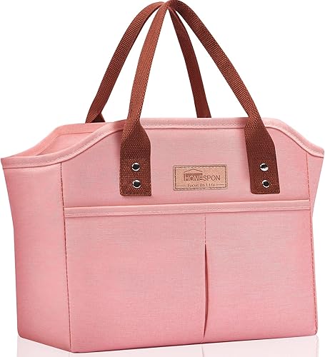 Miniatura 1 de HOMESPON - Lonchera moderna, térmica para caliente y frío, reutilizable, con bolsillos, para mujeres y hombres, para el trabajo, para ir de compras