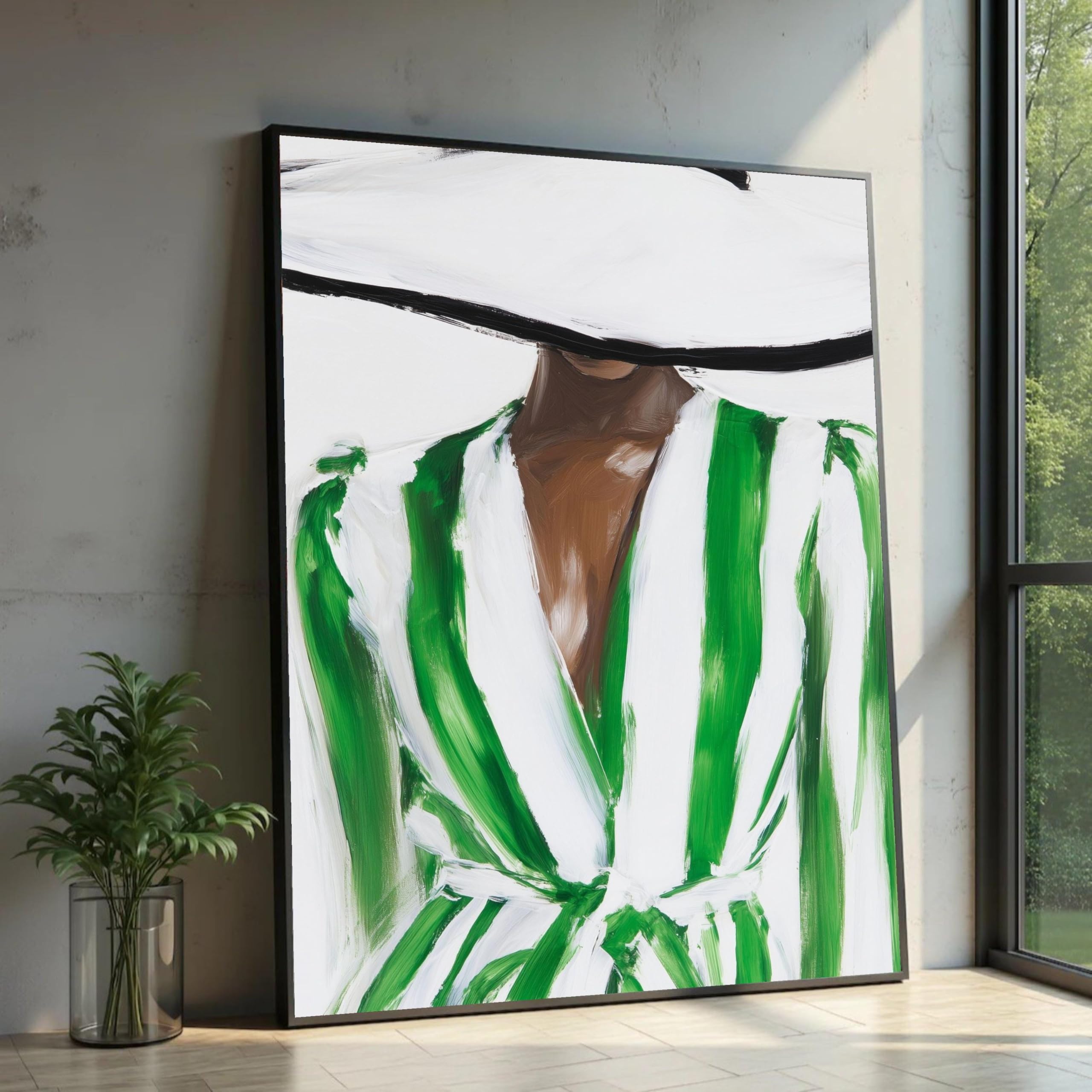 Tableau portrait sur toile XINBAO, art moderne grand format 60x90 - 7