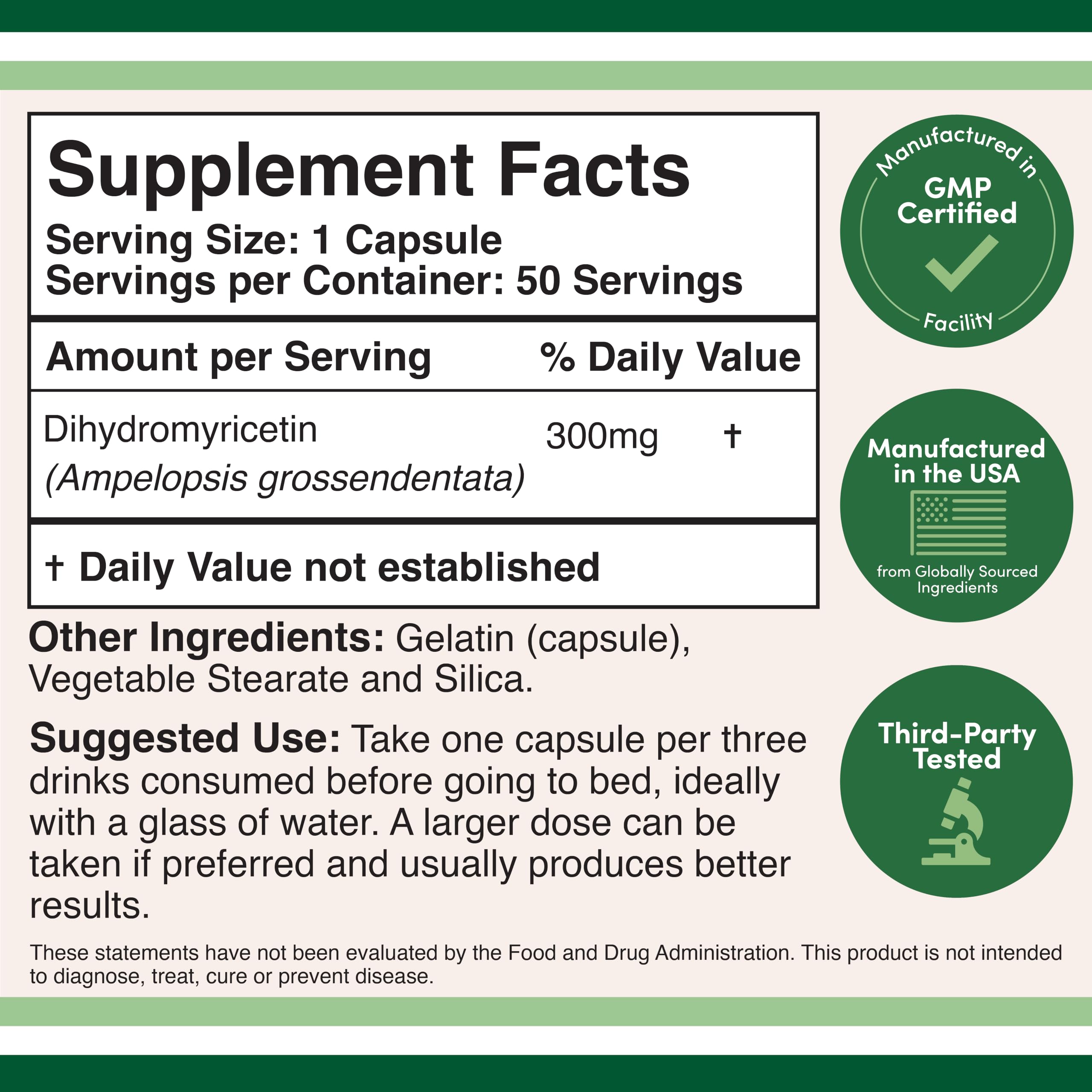DHM 300mg with Electrolytes, Sleep & Liver Support, 50 Capsules — Amazon image 5