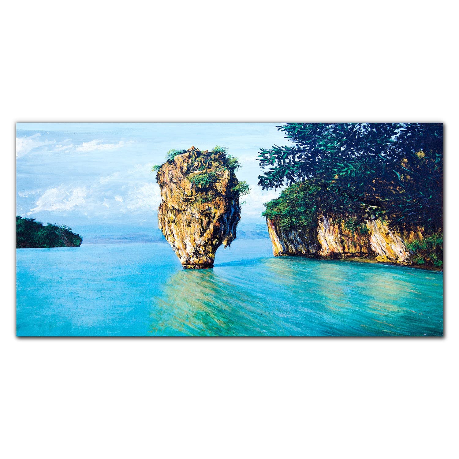 Crédence de cuisine en verre trempé 140x70cm avec motif ciel de mer