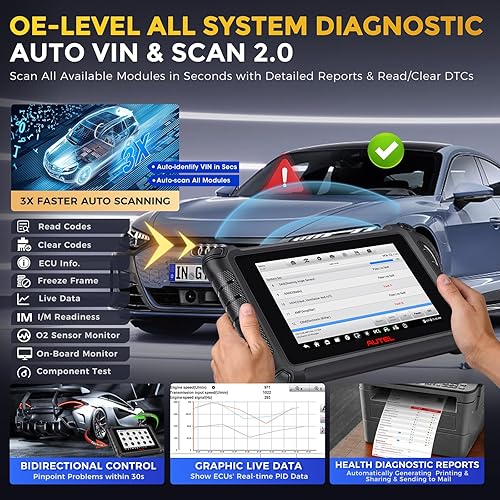 Miniatura 5 de Autel Escáner MaxiDAS DS900BT 2024 DS900-BT Pro ECU Herramienta bidireccional de codificación como MaxiSys MS906 PRO, servicio de 40+, 3000+ pruebas