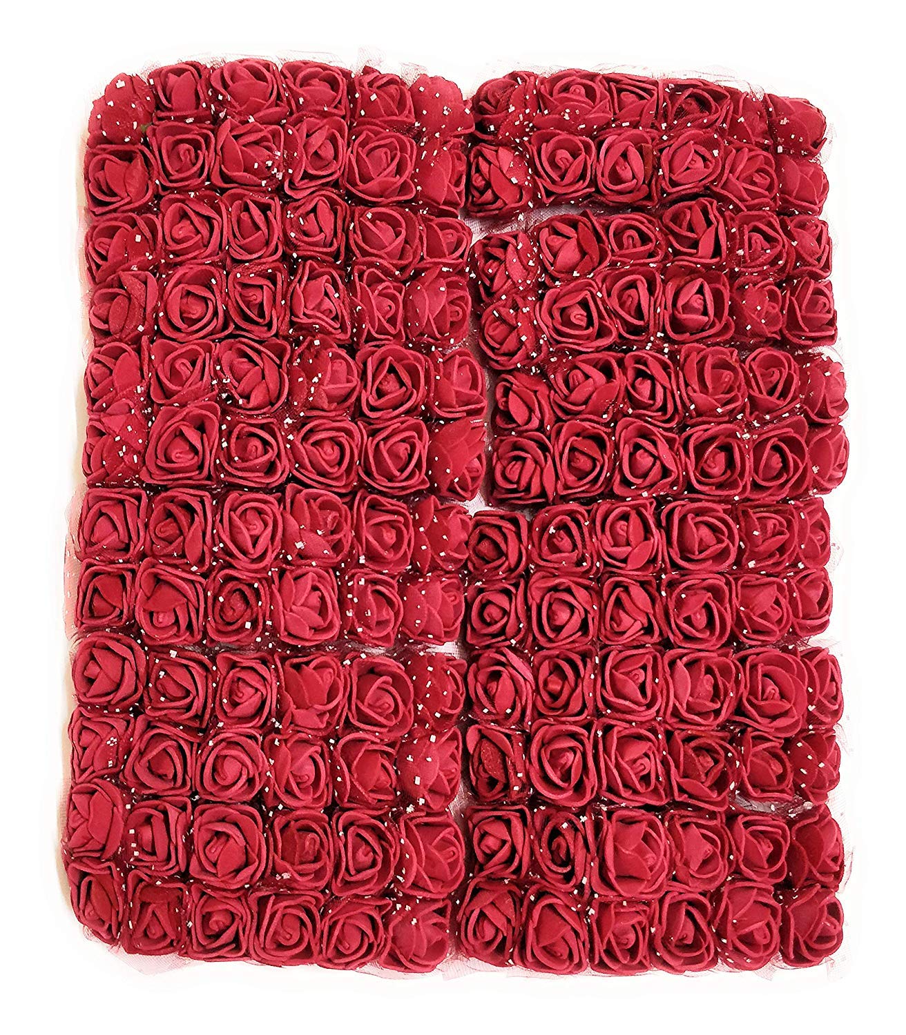 Prime Artificial Foam Mini Flower Red Roses (Full Packet) Pack of 1