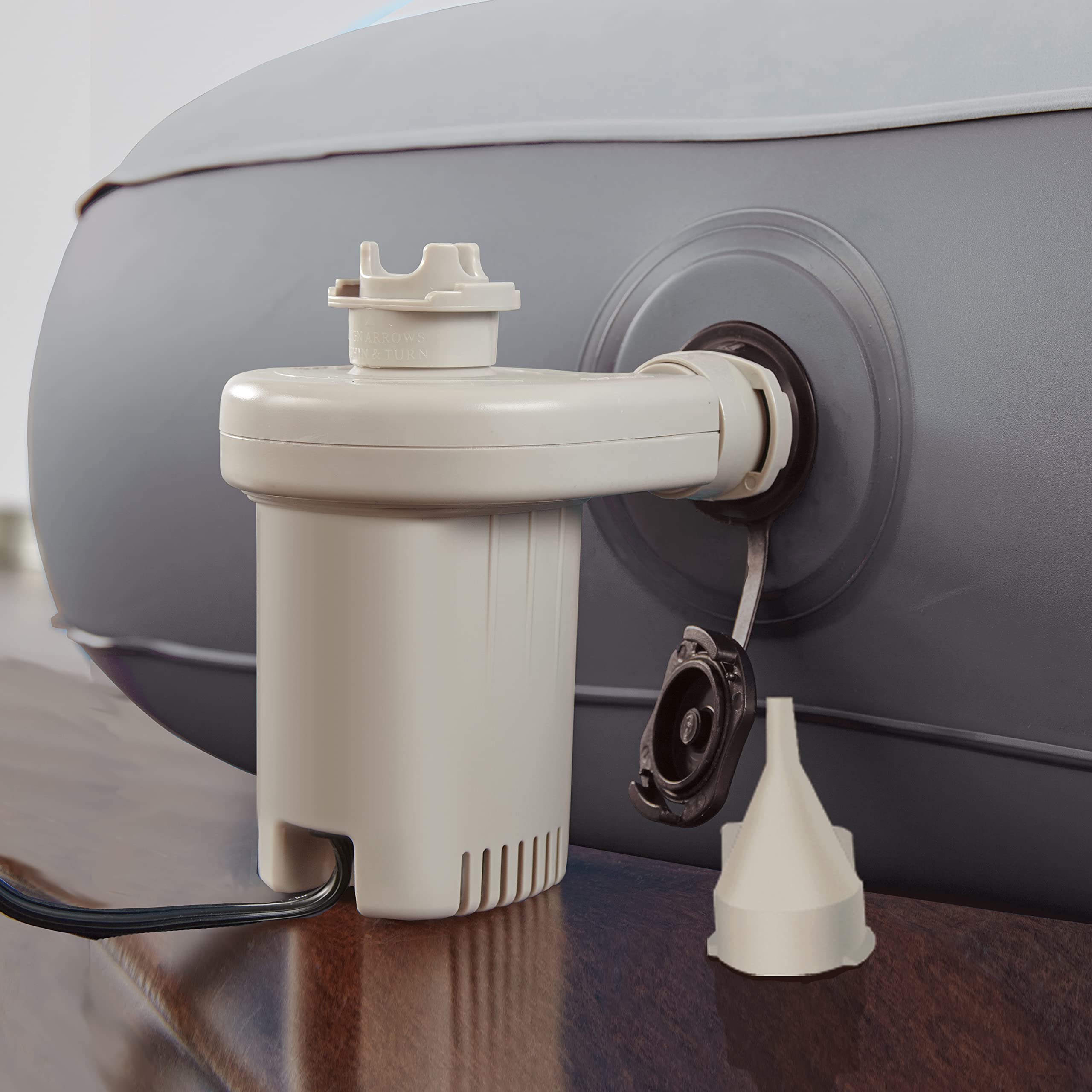 Nautica Home Express Sleep Air Mattress Inflatable Bed for Guests, Travel and Camping: Support Comfort System with Puncture Resistance Vinyl, Twin