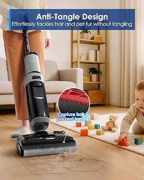 Tineco Floor ONE i5 Stretch Wet Dry Vacuum Cleaner Lay Flat Vacuum Mop&Tineco Pure ONE S30 Cordless Vacuum Cleaner, Up to 65min Runtime, Stick Vacuum for Home