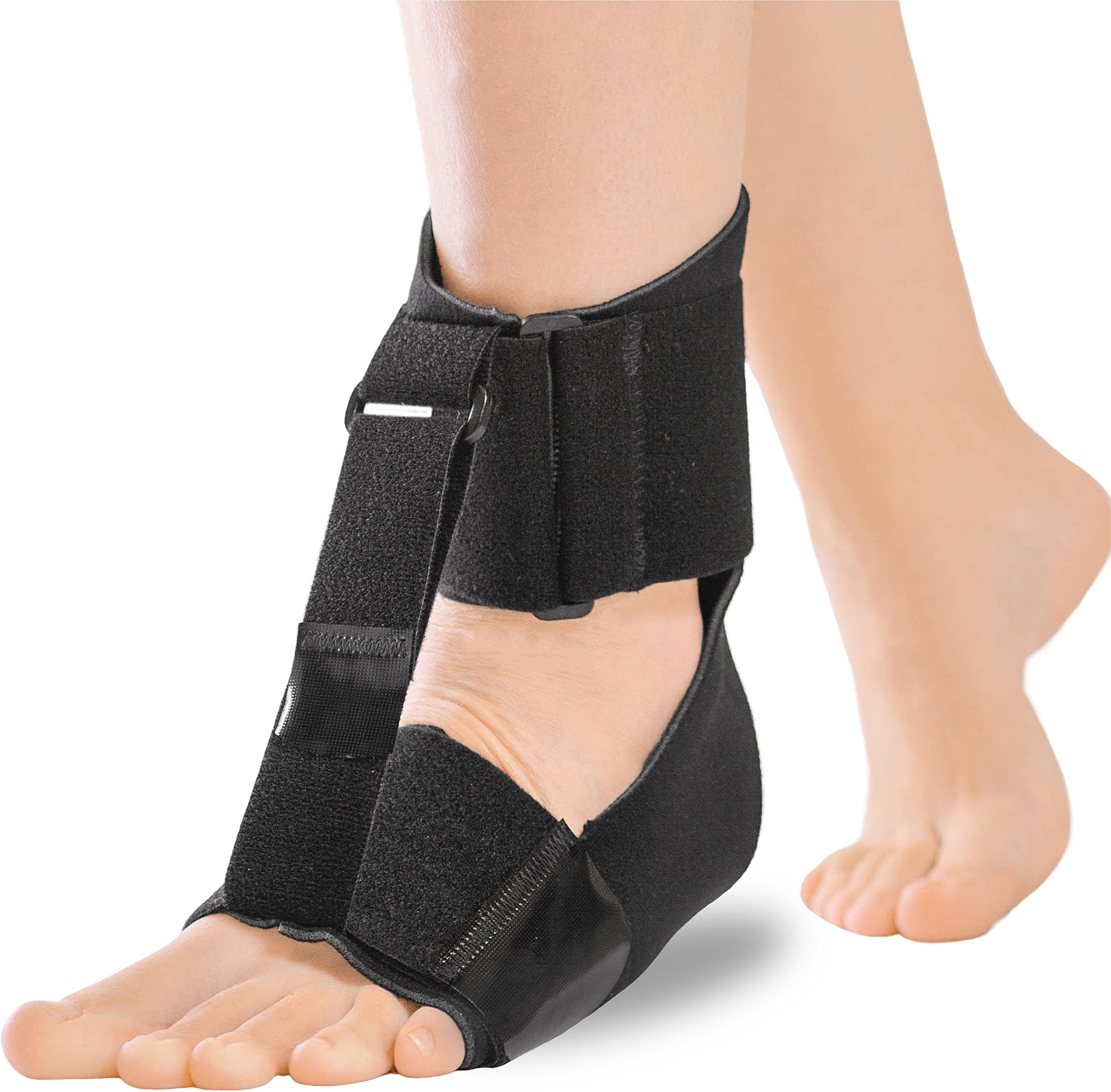 BraceAbility Sleeping Foot Drop Brace - Dorsiflexion AFO Ankle Orthosis Sock for Charcot Marie Tooth Home Treatment, Peroneal Nerve Injury, Stroke Patients, Muscle Dystrophy Pain Support in Bed (L/XL)