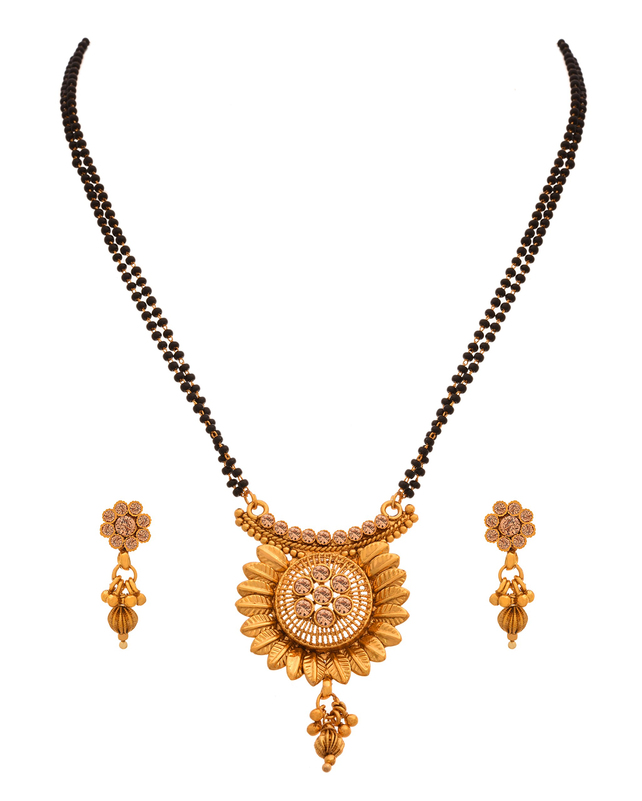 JFL - Traditional Ethnic One Gram Gold Plated Diamond Design Mangalsutra for Women,Valentine (B07FYHRRSL) Amazon Price History, Amazon Price Tracker