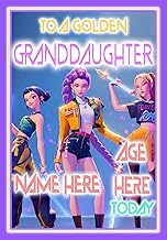 K Pop Demon Hunters Birthday Card For Granddaughter – PERSONALISED Option with NAME and/or Age - POSTED SAME DAY - FULL COLOUR INSIDE!