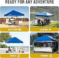 Vista 5 de CROWN SHADES - Toldo plegable instantáneo con bolsa de transporte para exteriores, 10 x 10 pies