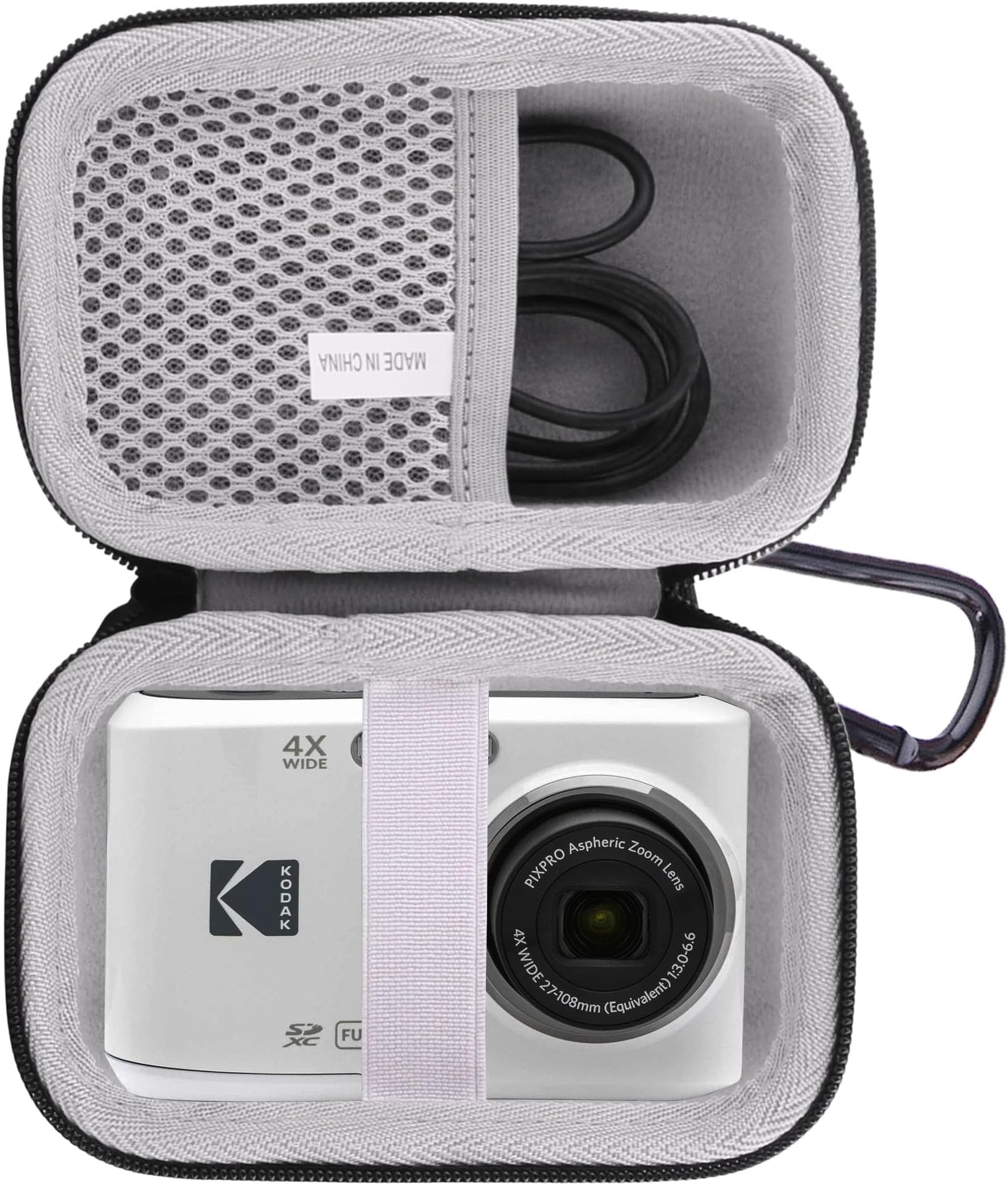 JINMEI Hard EVA Carrying Case Compatible with KODAK PIXPRO C1/KODAK FZ55/FZ45/FZ43 Digital Camera Protection case. (grey)