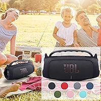 Vista 9 de Funda de silicona compatible con JBL Charge 5 Altavoz Bluetooth portátil impermeable (Cubierta de silicona negra)