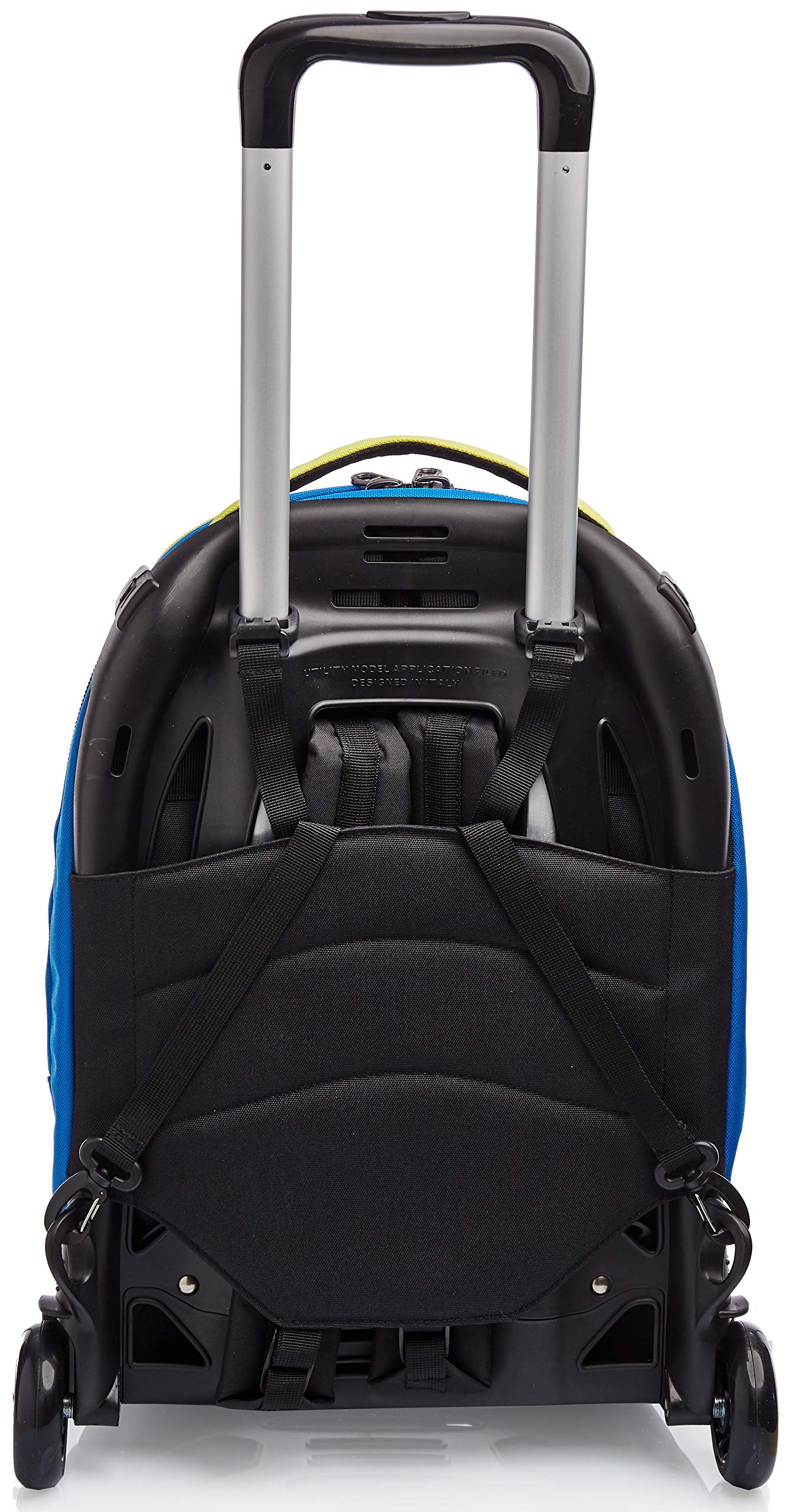 Invicta Trolley Scuola Sganciabile New Tech, Blu, 3 in 1 Spallacci per uso zaino, Zaino Scuola Bambini e Ragazzi